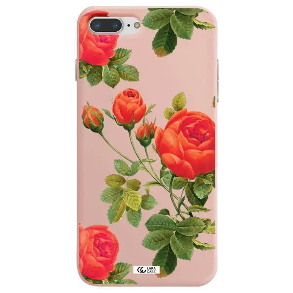 a close-up of a flower Apple iPhone 8 plus Silicone pastel pink Case