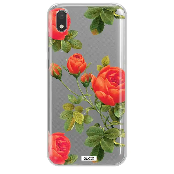 a close-up of a flower Huawei Honor 8S Clear TPU Case