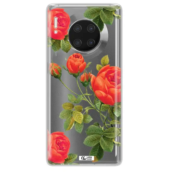 a close-up of a flower Huawei Mate 30 Pro Clear TPU Case
