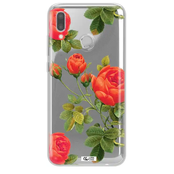 a close-up of a flower Huawei P Smart 2019 Clear TPU Case
