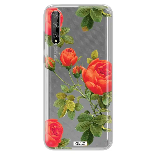 a close-up of a flower Huawei P Smart S Clear TPU Case