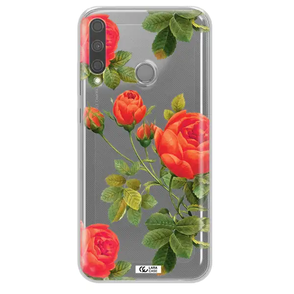 a close-up of a flower Huawei P40 Lite E Clear TPU Case