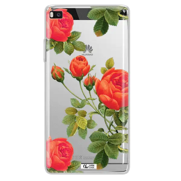 a close-up of a flower Huawei P8 Clear TPU Case