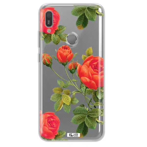 a close-up of a flower Huawei Y6 2019 Clear TPU Case