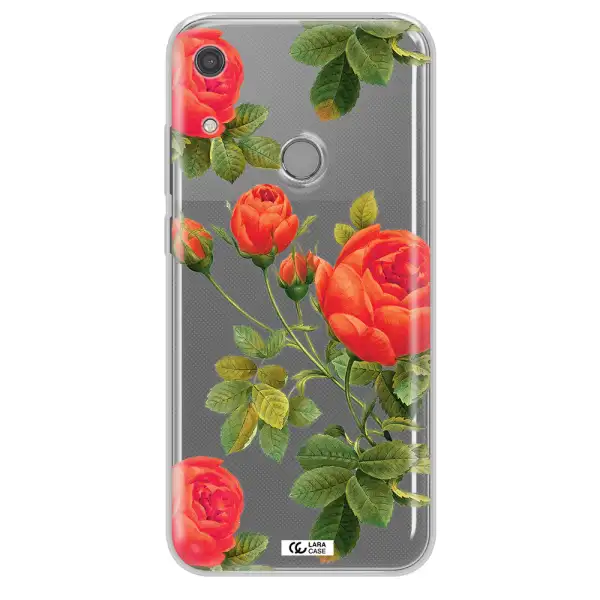 a close-up of a flower Huawei Y6S Clear TPU Case