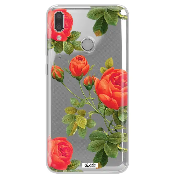 a close-up of a flower Huawei Y7 2019 Clear TPU Case