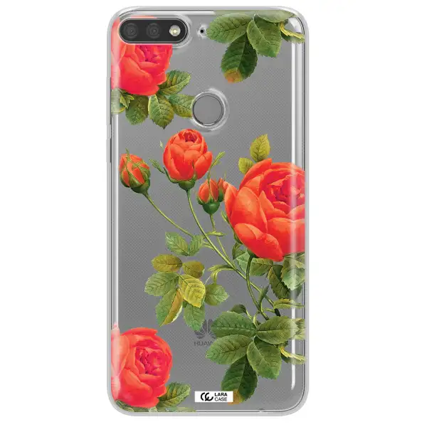 a close-up of a flower Huawei Y7 Prime 2018 Clear TPU Case