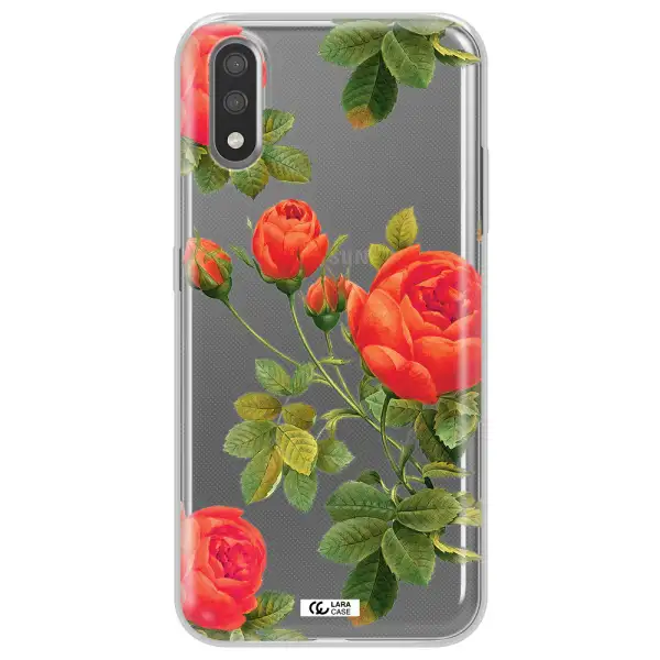 a close-up of a flower Samsung A01 Clear TPU Case