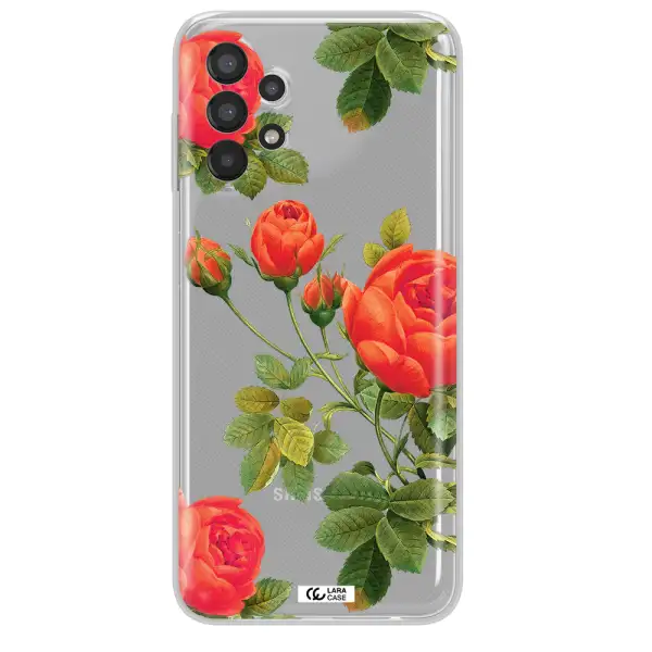 a close-up of a flower Samsung A13 Clear TPU Case