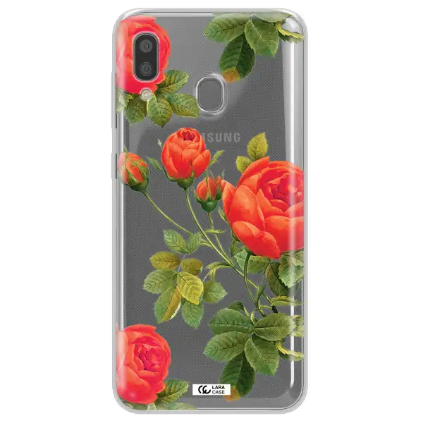 a close-up of a flower Samsung A20 Clear TPU Case