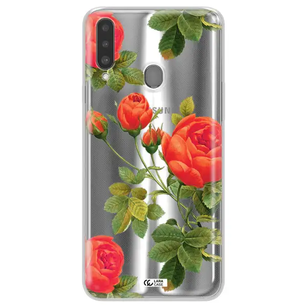 a close-up of a flower Samsung A20S Clear TPU Case