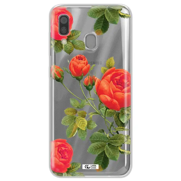 a close-up of a flower Samsung A30 Clear TPU Case