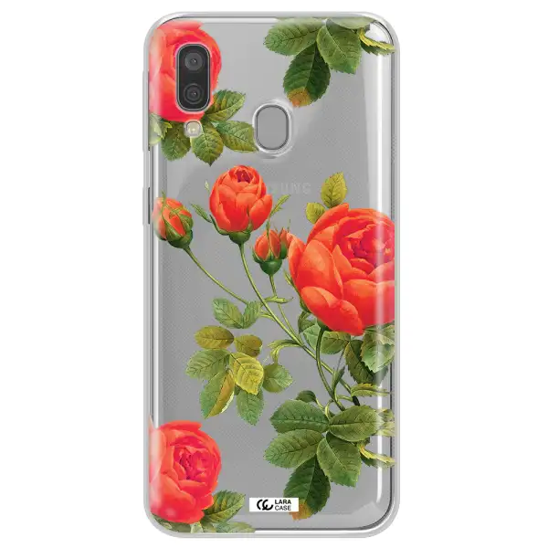 a close-up of a flower Samsung A40 Clear TPU Case
