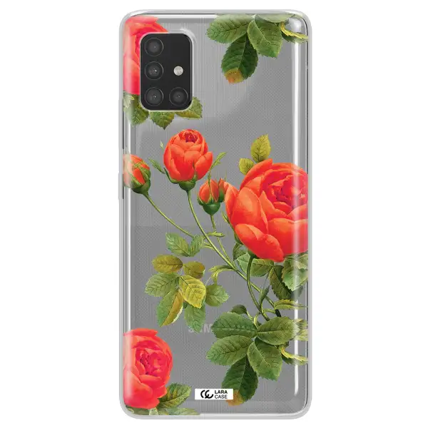 a close-up of a flower Samsung A51 Clear TPU Case