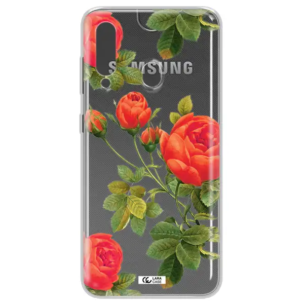 a close-up of a flower Samsung A60 Clear TPU Case