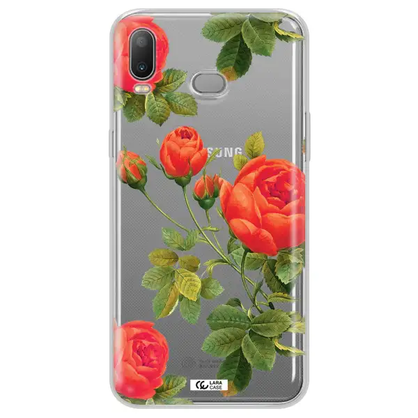 a close-up of a flower Samsung A6S Clear TPU Case