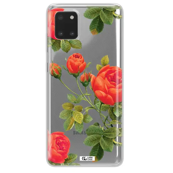 a close-up of a flower Samsung A81 Clear TPU Case