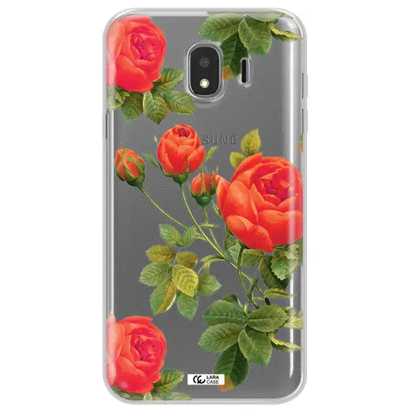 a close-up of a flower Samsung J4 Clear TPU Case
