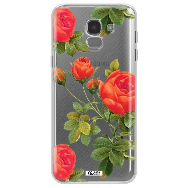 a close-up of a flower Samsung J6 Clear TPU Case