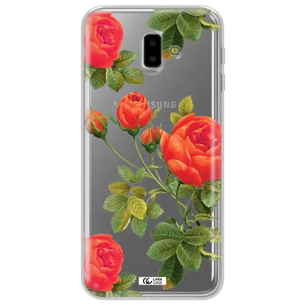a close-up of a flower Samsung J6 Plus Clear TPU Case