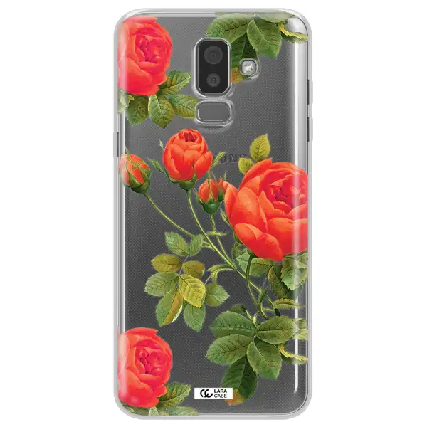 a close-up of a flower Samsung J8 Clear TPU Case