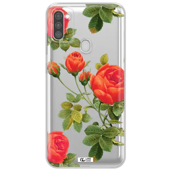a close-up of a flower Samsung M11 Clear TPU Case