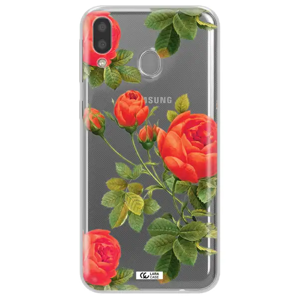 a close-up of a flower Samsung M20 Clear TPU Case