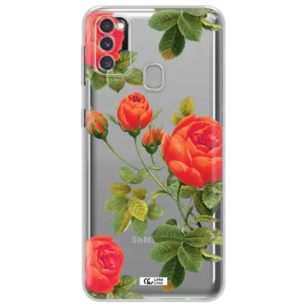 a close-up of a flower Samsung M30S Clear TPU Case