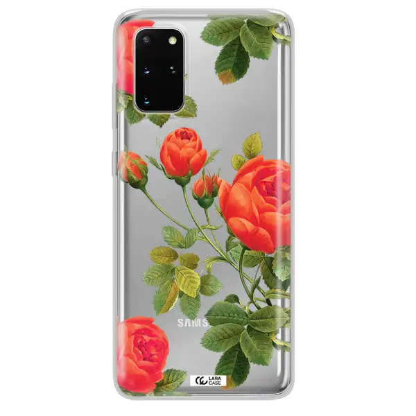a close-up of a flower Samsung S 20 Plus Clear TPU Case