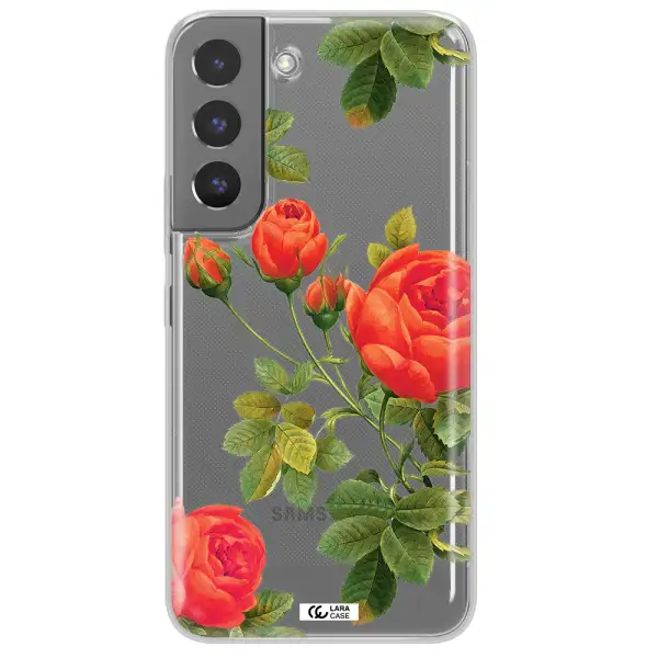 a close-up of a flower Samsung S 22 Plus Clear TPU Case