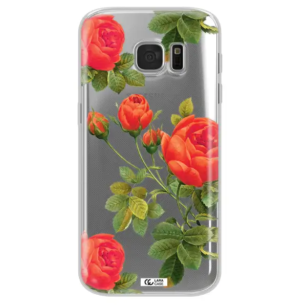 a close-up of a flower Samsung S 7 Clear TPU Case