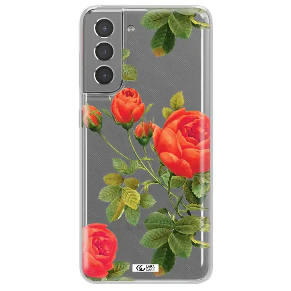 a close-up of a flower Samsung S21 Plus Clear TPU Case