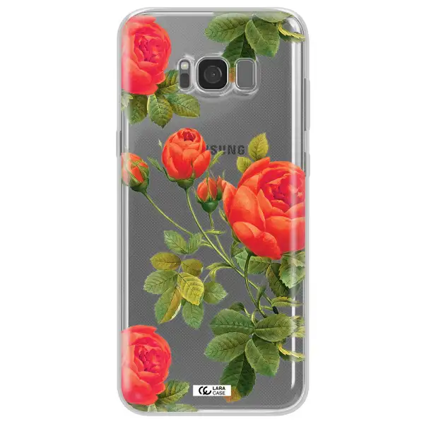 a close-up of a flower Samsung S8 Plus Clear TPU Case