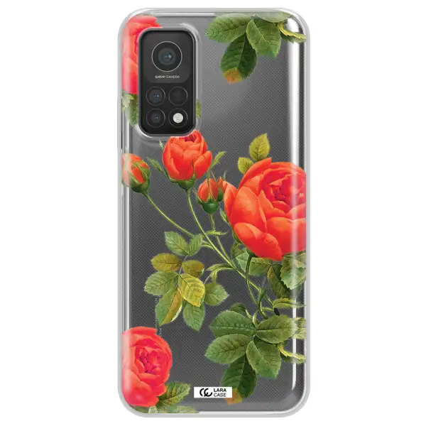 a close-up of a flower Xiaomi Mi 10T Clear TPU Case