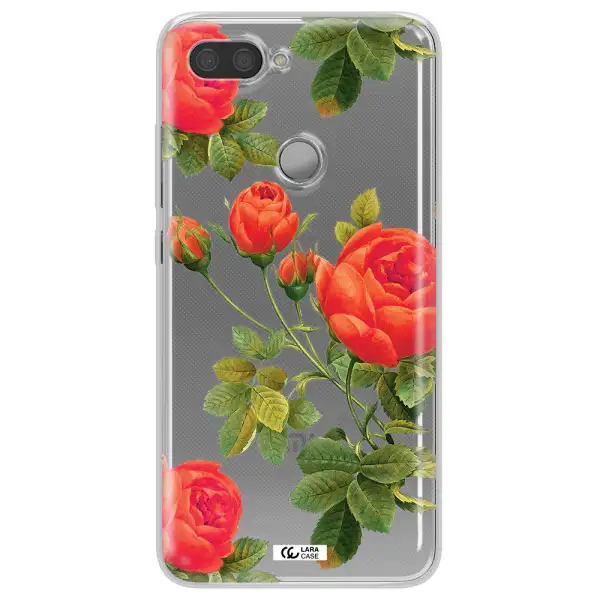 a close-up of a flower Xiaomi Mi 8 Lite Clear TPU Case