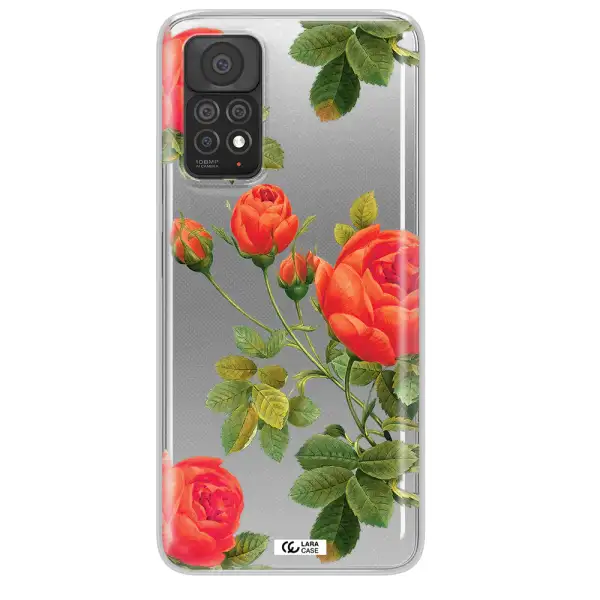 a close-up of a flower Xiaomi Note 11 Pro Clear TPU Case