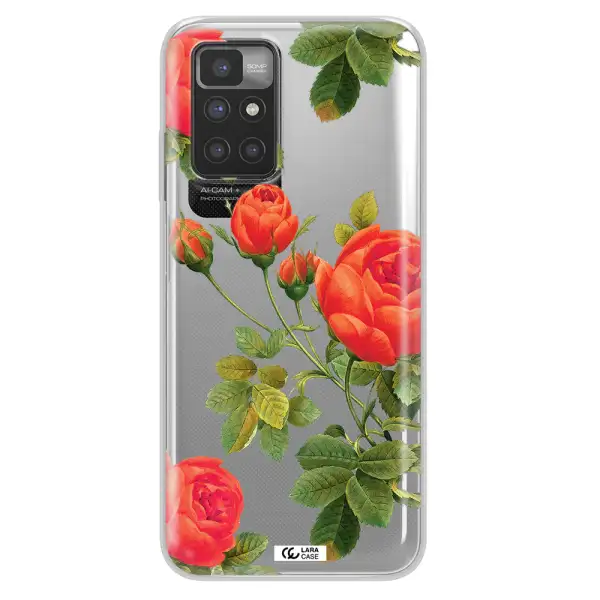 a close-up of a flower Xiaomi Redmi 10 Clear TPU Case