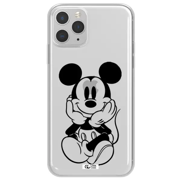 a cartoon of a mouse Apple iPhone 11 pro Clear TPU Case