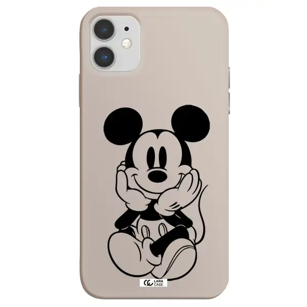 a cartoon of a mouse Apple iPhone 11 Silicone Stone Case