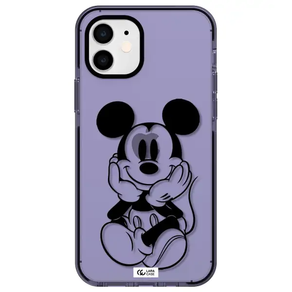 a cartoon of a mouse Apple iPhone 12 impact Lilac Case
