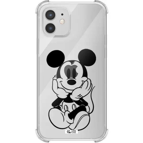 a cartoon of a mouse Apple iPhone 12 mini Clear PC Case