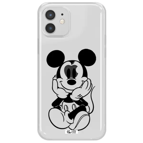 a cartoon of a mouse Apple iPhone 12 mini Clear TPU Case