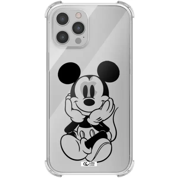 a cartoon of a mouse Apple iPhone 12 pro Clear PC Case