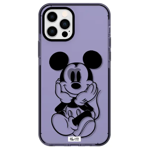 a cartoon of a mouse Apple iPhone 12 pro impact Lilac Case