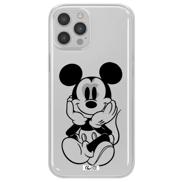 a cartoon of a mouse Apple iPhone 12 pro max Clear TPU Case