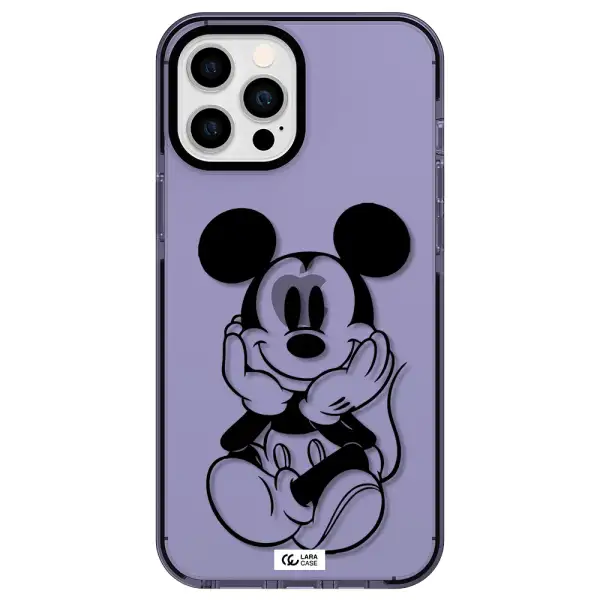 a cartoon of a mouse Apple iPhone 12 pro max impact Lilac Case