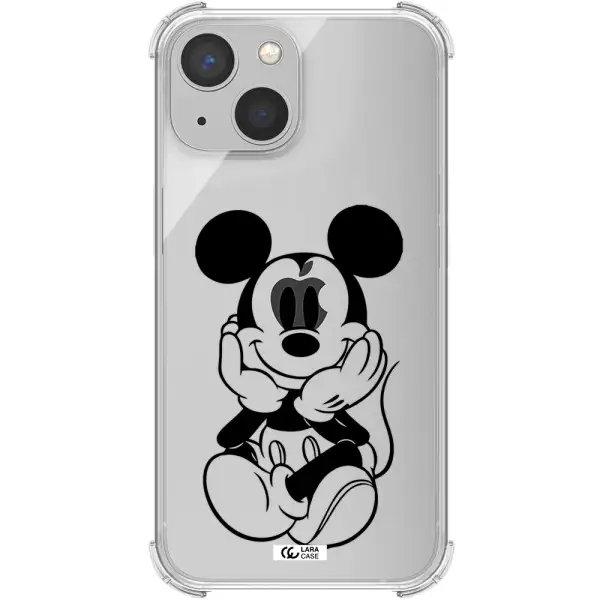 a cartoon of a mouse Apple iPhone 13 Clear PC Case