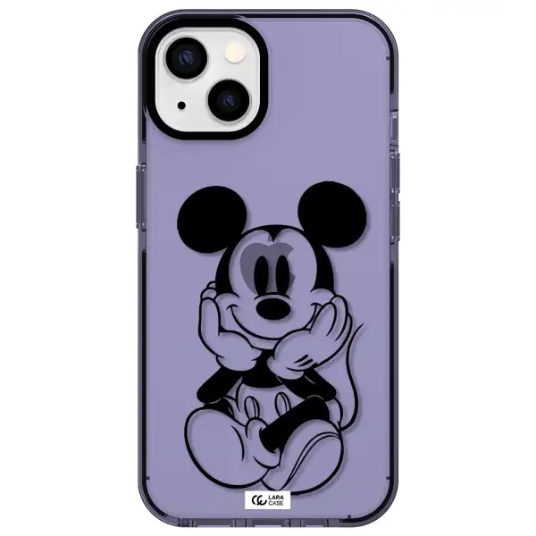 a cartoon of a mouse Apple iPhone 13 impact Lilac Case