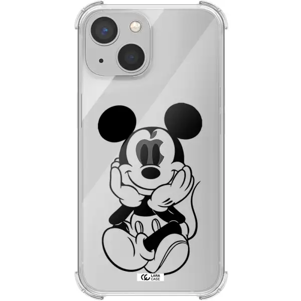 a cartoon of a mouse Apple iPhone 13 mini Clear PC Case