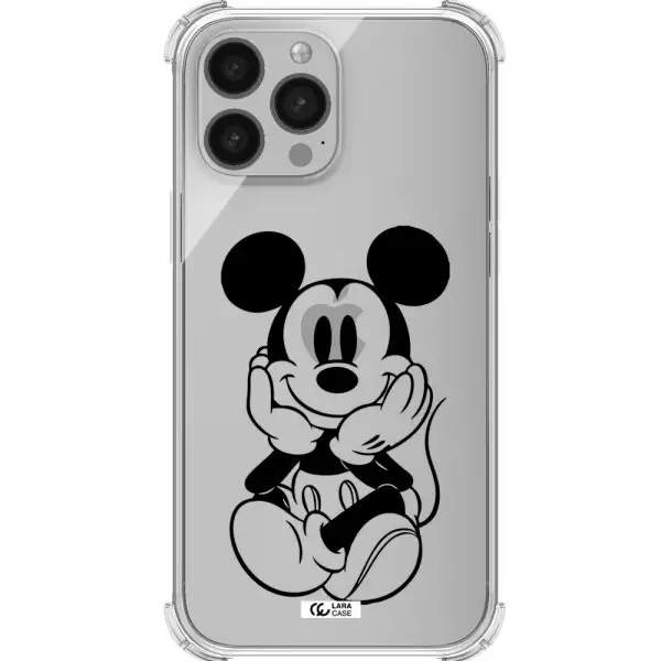 a cartoon of a mouse Apple iPhone 13 Pro Clear PC Case
